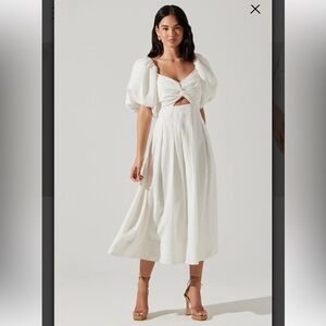 Serilda Puff Sleeve Midi Dress